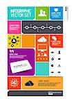 Modern Infographics Interface, information boxes and tabs. Vector illustration