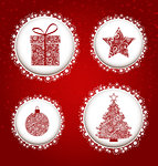 Christmas background with snowflakes Christmas decoration