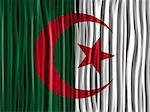 Vector - Algeria Flag Wave Fabric Texture Background