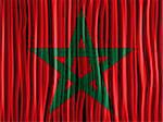 Vector - Morocco Flag Wave Fabric Texture Background