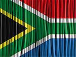 Vector - South Africa Flag Wave Fabric Texture Background