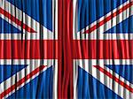 Vector - UK Flag Wave Fabric Texture Background