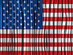 Vector - USA Flag Wave Fabric Texture Background