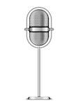 Microphone on white background, vector eps10 illustration