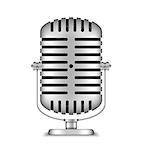 Microphone on white background, vector eps10 illustration