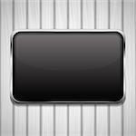 Black frame on white wood background, vector eps10 illustration