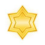 Golden stars on white background, vector eps10 illustration