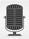 Microphone silhouette, vector eps10 illustration