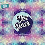 "New Year" Poster. Vector illustration.