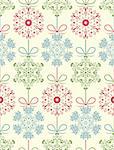 Vector illustration of seamless pattern with christmas snowflakes