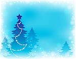 Christmas tree silhouette theme 2 - eps10 vector illustration.