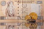 Old banknotes and coins of Cyprus