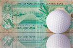 Golf balls and money from Dubai