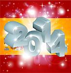 Flag of Spain 2014 background. New Year or similar concept