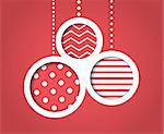 Textured abstract baubles. Christmas background. Vector illustration