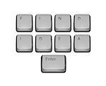 Phrase Find Idea on keyboard and enter key. Vector concept illustration