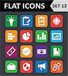 Universal Colorful Flat Icons. Set 12.