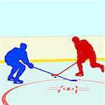 Ice hockey players. Vector illustration