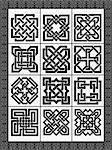 Set celtic traditional signs for a frame and design - vector