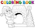 Coloring book Santa Claus theme 9 - eps10 vector illustration.