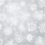 Grey blurry background with snowflakes