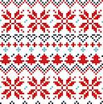 Winter seamless pattern with christmas snowflake and ornaments