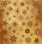 Vintage background with snowflakes