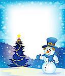 Christmas snowman theme image 5 - eps10 vector illustration.