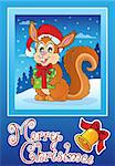 Christmas theme greeting card 8 - eps10 vector illustration.