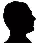 a man head silhouette vector