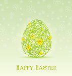 Decorate with Easter egg with space for text