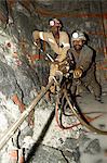 Goldmine drilling 3km underground, Gauteng, South Africa