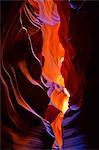 Eroded sandstone rock formation, Antelope Canyon, Page Arizona, USA