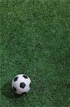 Soccer field with soccer ball