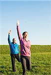 Man and Woman Exercising Outdoors, Baden-Wurttemberg, Germany