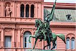 Monument of General Manuel Belgrano in front of Casa Rosada, the Presidential Palace in Plaza de Mayo, Buenos Aires, Argentina