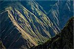 Close-up of mountain side, the Andes Mountains at Machu Picchu in the Sacred Valley of the Incas, Peru
