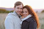 Smiling couple in autumn, portrait