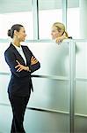 Businesswomen talking in office