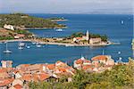 Town of Vis on island Vis, Croatia.