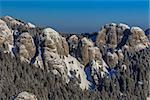 mountain landscape in winter. Ciucas Mountains, Romania