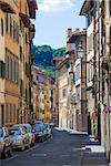 Typical street in Florence city, Italy