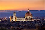 Sunst view of Cathedral Santa Maria del Fiore, Florence, Italy