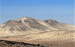 Landscape of desert mountain from Fuerteventura Island in Spain