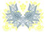 Illustration of abstract floral background in grey and yellow colours