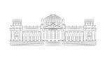 Reichstag building stylized illustration in vector format