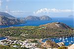 An image of the active volcano islands at Lipari Italy