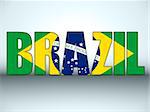 Vector - Brazil 2014 Letters with Brazilian Flag