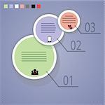 colorful illustration with  circle template for your presentation