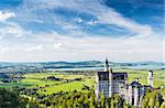 Neuschwanstein Castle in the Bavarian Alps of Germany.